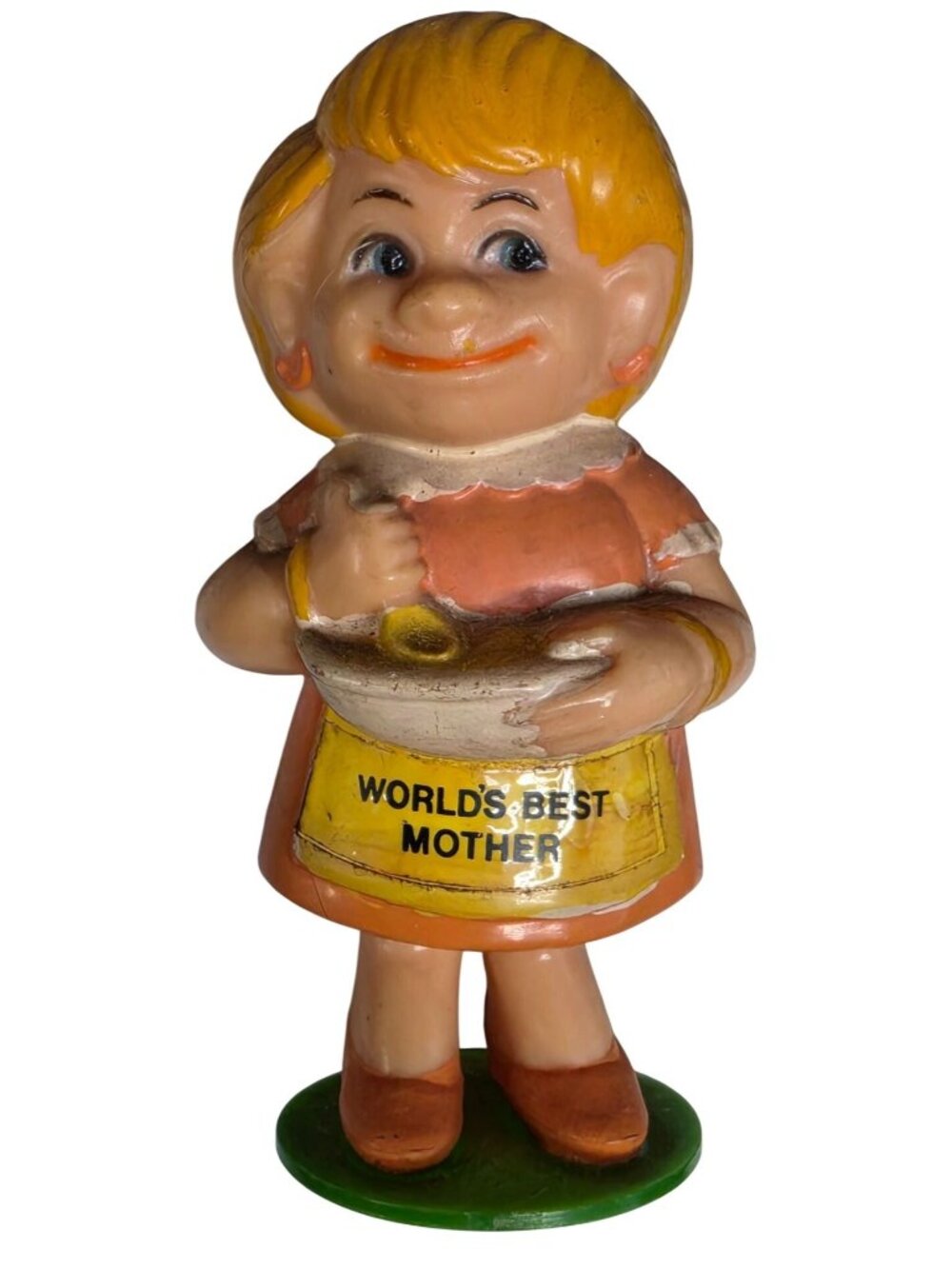 Vintage 1970 Berries World's Best Mother Mixing Bowl Figurine Hong Kong 4.25"